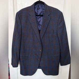 David Donahue Plaid Wool Sport Coat